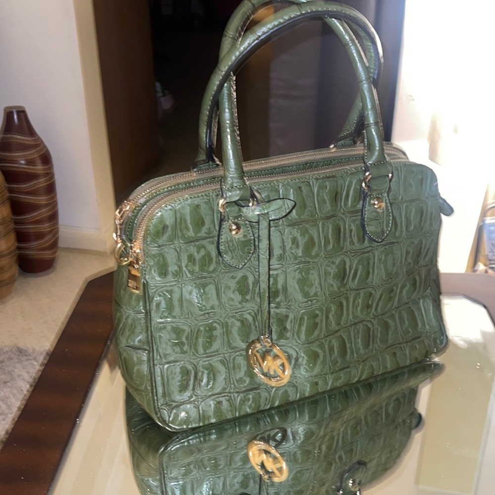 Green Croc Mk Sachel